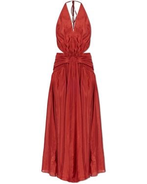 Zimmermann Silk Dress With Draping - Red