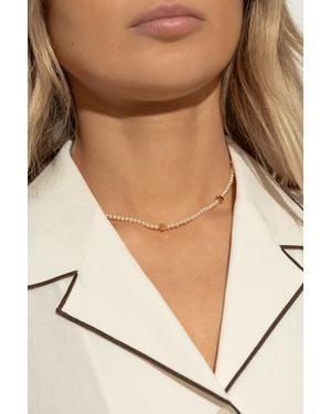 Tory Burch Logo Necklace - Natural