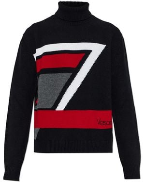 Versace Wool Turtleneck - Black