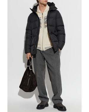 Woolrich Quilted Jacket With Hood - Black