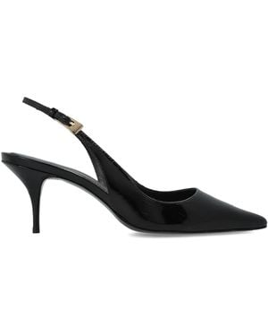 Black Suede Studio Heeled Shoes "Branca" - Black