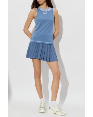 EA7 Pleated Skirt With Logo - Blue