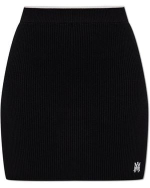 Amiri Ribbed Skirt - Black