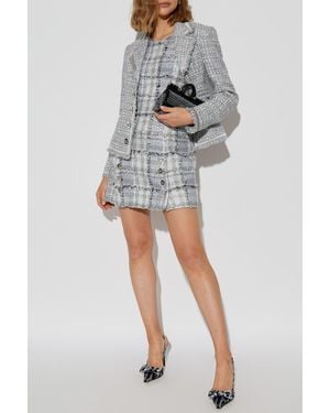 Dolce & Gabbana Sleeveless Tweed Dress - Gray