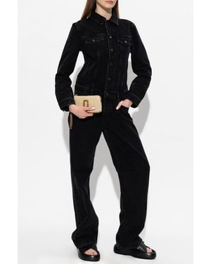 Agolde 'Raven' Denim Jumpsuit - Black