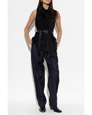 Givenchy Wool Pants With Pleats - Black