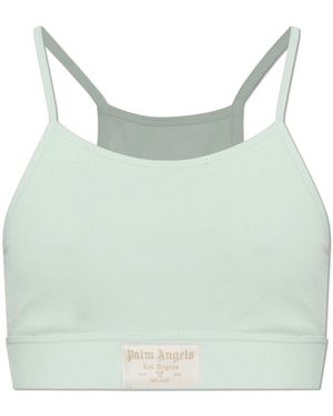 Palm Angels Cotton Lingerie Top - Blue