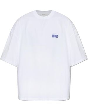 American Vintage T-Shirt With Printed Logo - White