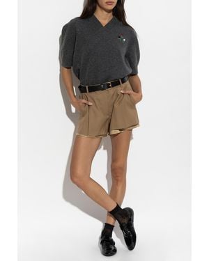 Marni Wool Sweater With Short Sleeves - Gray