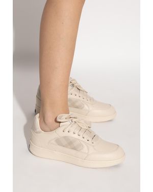 Burberry Sports Shoes With Logo - Natural