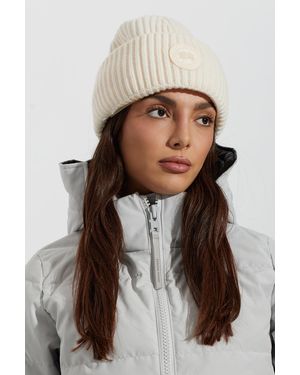 Canada Goose Wool Beanie With Logo Patch - Brown