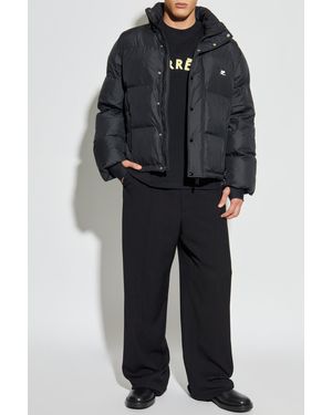 Courreges Insulated Jacket With Logo - Black