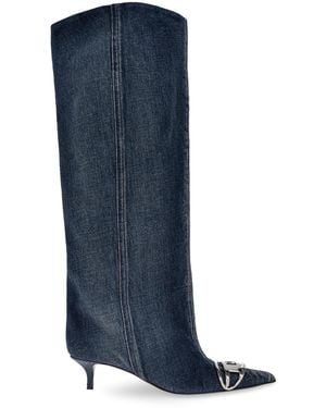 DIESEL Denim Boots 'D-Venus Kb Slouchy' - Blue