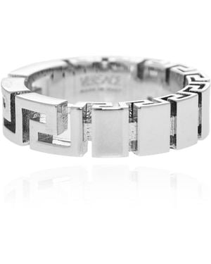 Versace Ring With A Characteristic Greek Pattern - Metallic