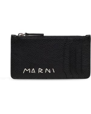 Marni Leather Card Holder - Black