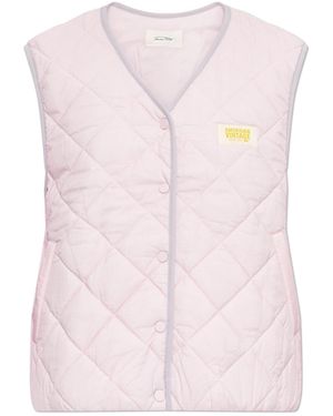 American Vintage Quilted Vest - Pink