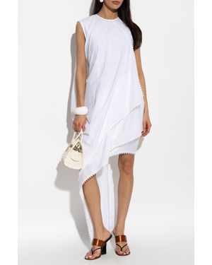 Jacquemus Asymmetric Dress "Traversin" - White