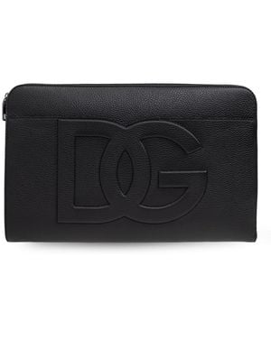 Dolce & Gabbana Briefcase With Logo - Black