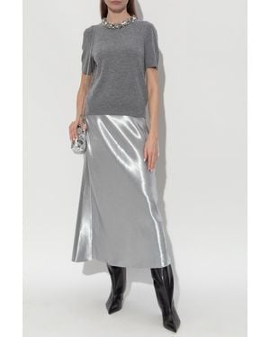 Tory Burch Satin Skirt - Gray