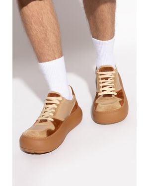 Moschino Leather Sports Shoes - White