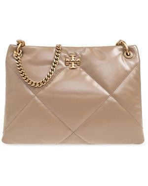 Tory Burch Quilted Leather Kira Shoulder Bag - Natural