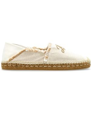 Jimmy Choo “Avi Flat” Espadrilles - White