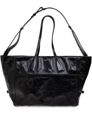 Balmain Leather Shoulder Bag - Black
