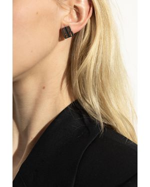 Balenciaga Earrings With Logo - Black