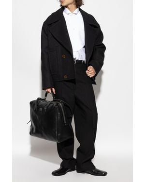 Jil Sander Wool Pleated Pants - Black