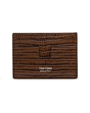 Tom Ford Leather Card Holder - Brown