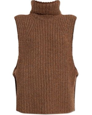 Isabel Marant Turtleneck Vest "Meggy", - Brown