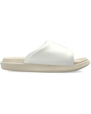 Y-3 Slides With Logo - White