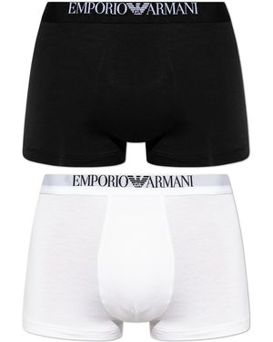 Emporio Armani 2-Pack Of Boxers - Black