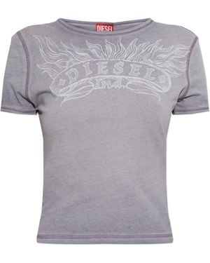 DIESEL T-Shirt 'T-Uncuties-Long-Aa2' - Grey
