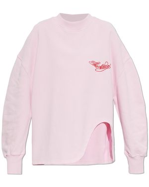 The Attico 'Oversize' T-Shirt With Slit - Pink