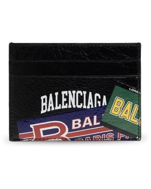 Balenciaga Leather Card Holder - Black