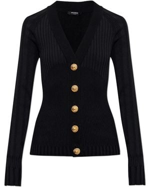Balmain V-Neck Cardigan - Black
