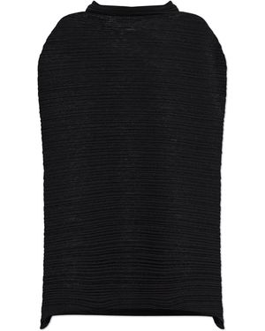 Pleats Please Issey Miyake Oversized Pleated Top - Black