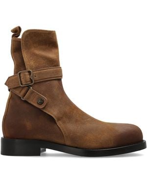 Burberry Leather Ankle Boots - Brown
