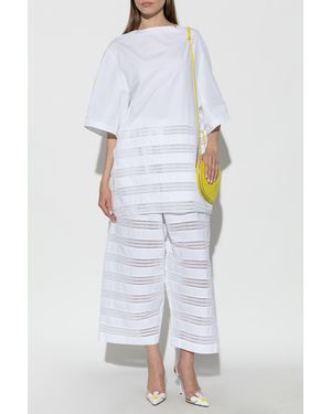 Alaïa Short Loose-Fit Dress - White