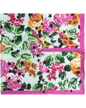 KENZO Silk Scarf With Floral Motif - Multicolour