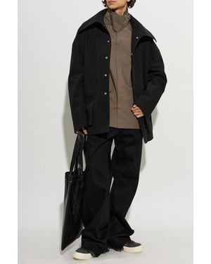 Rick Owens Jacket With Collar - Black