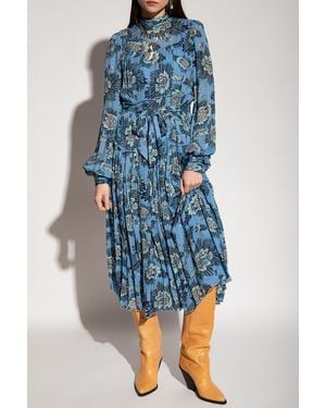 Dvf sasha pleated dress 2025