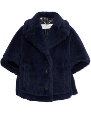Max Mara Short Fur Coat "Corvino1" - Blue