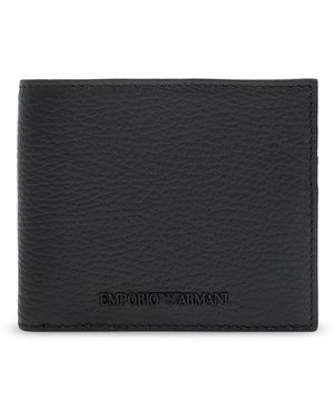 Emporio Armani Bifold Wallet With Logo - Black