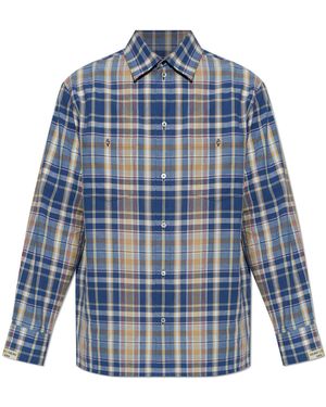 Golden Goose Shirt With A Check Pattern - Blue
