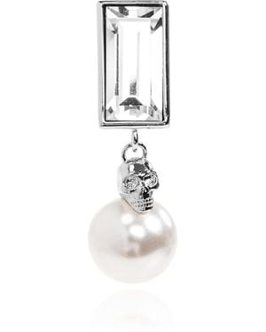 McQueen Single Pearl Earring - White