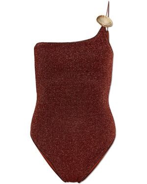 Oséree One-Piece Swimsuit With Lurex Thread - Red