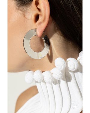 Alaïa Earrings With Logo - White