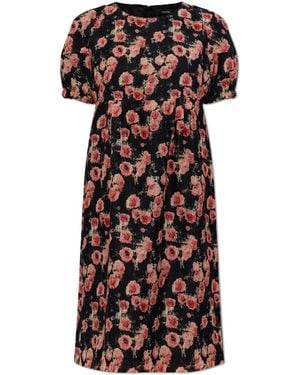 R13 Dress With Floral Motif - Black